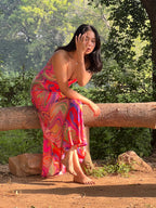 Satin Slip Dress - Candy Wave