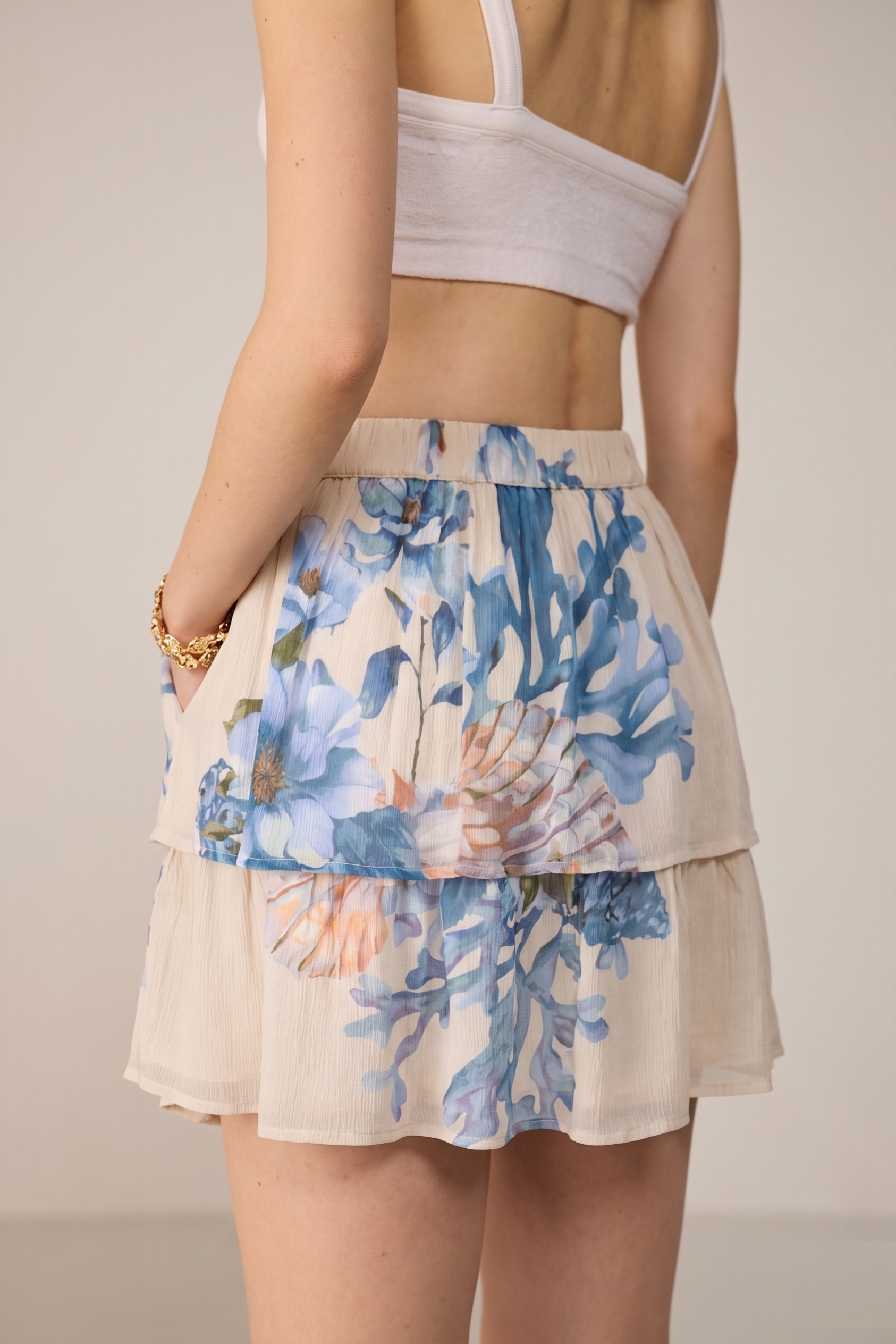 Camille Skirt - Coral Bloom