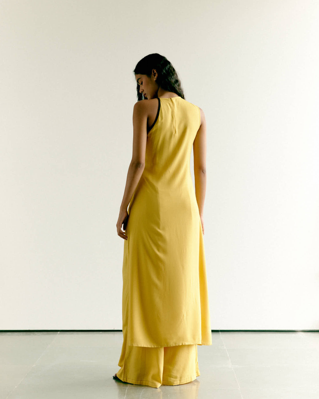 Yellow Asymmetric Tunic