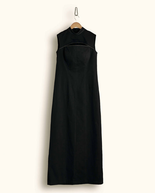 PANELED MAXI DRESS