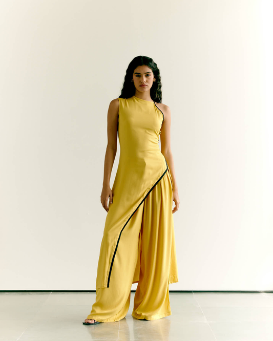 Yellow Asymmetric Tunic