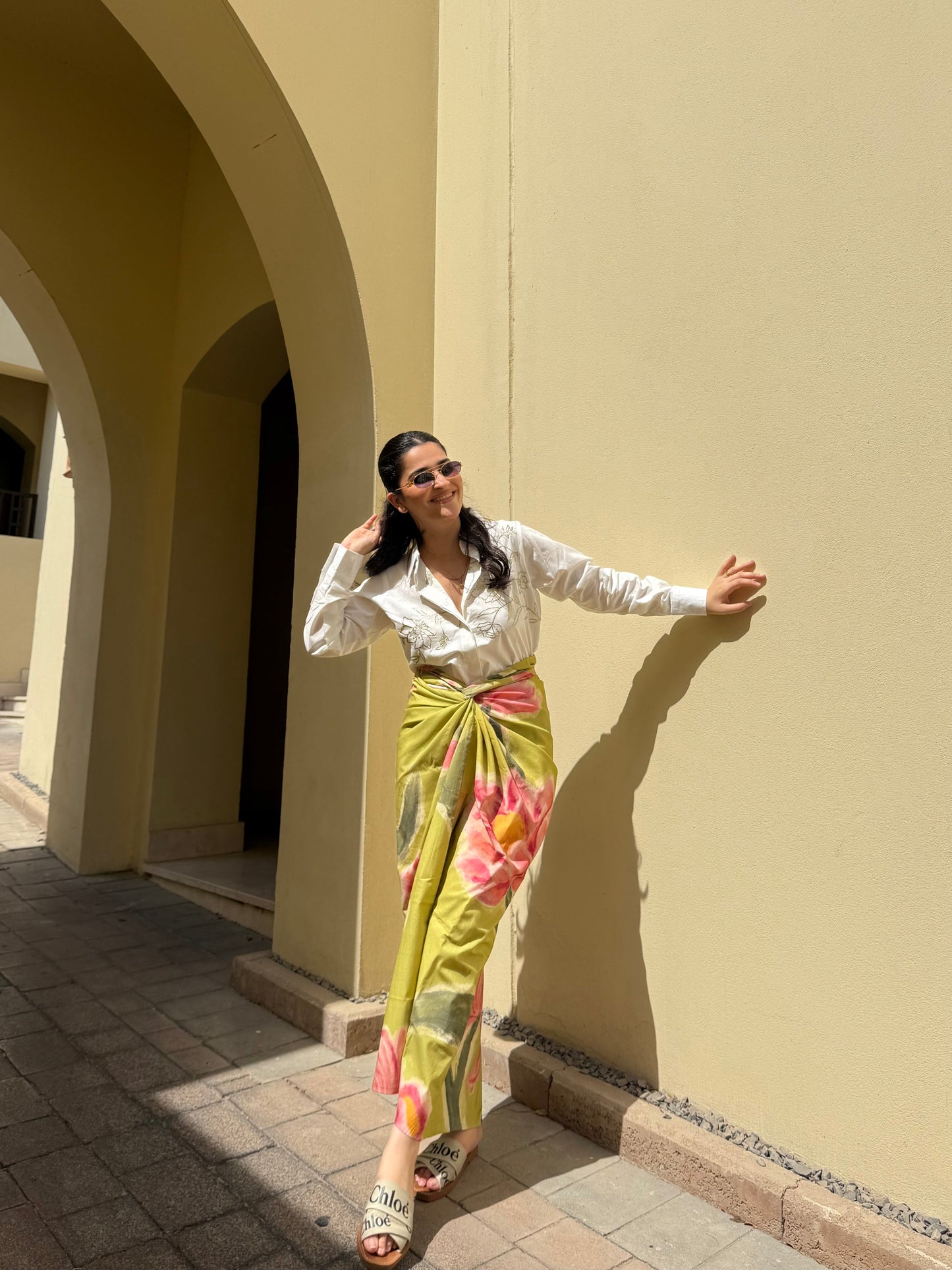 Nadia Set in Tuscan Olive Print