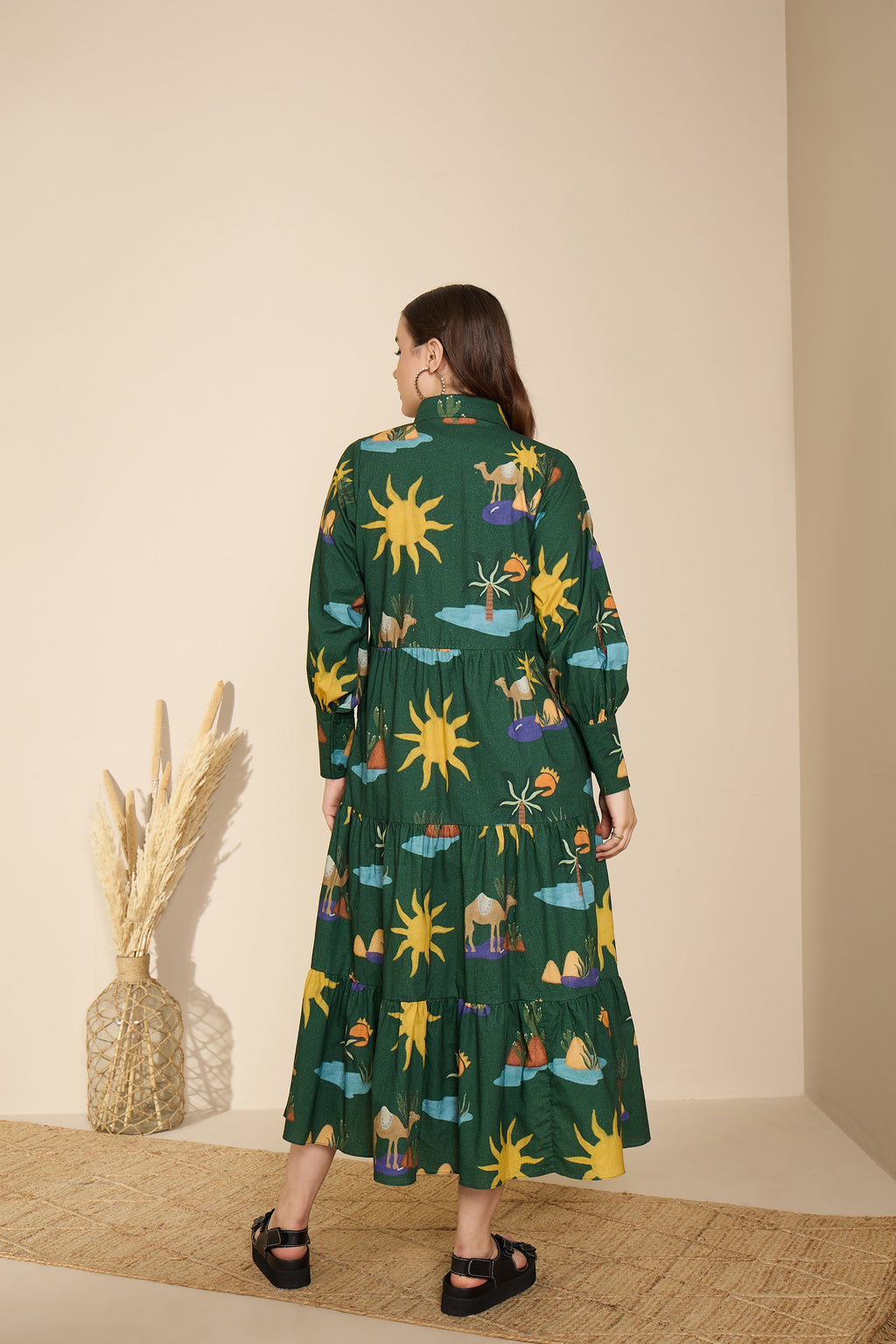 Riviera in Hidden Spring Print (Green)