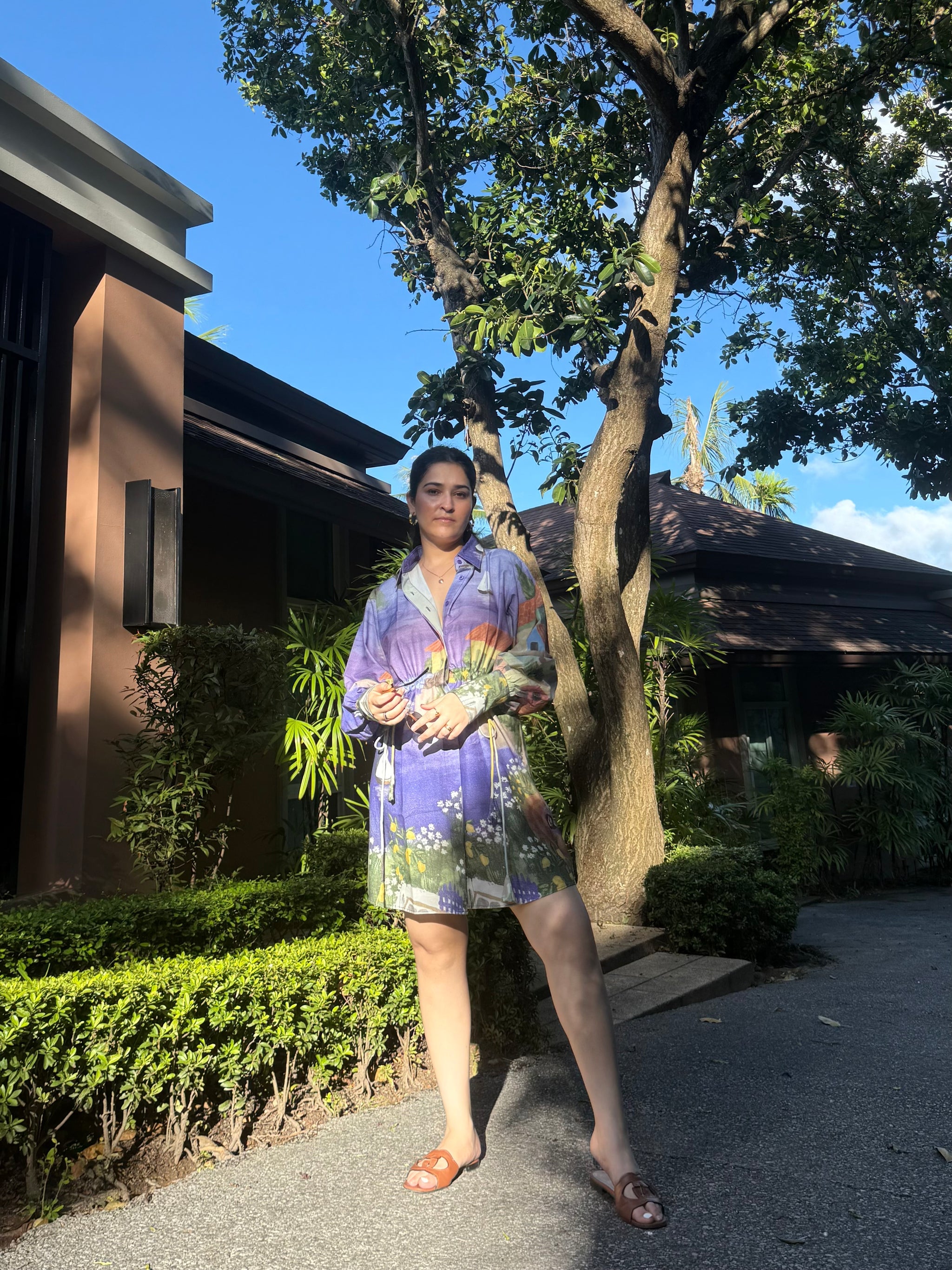 Sundown Dress in Coastal Serenade Print