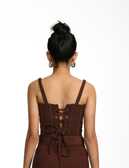 Knotty Corset - Brown