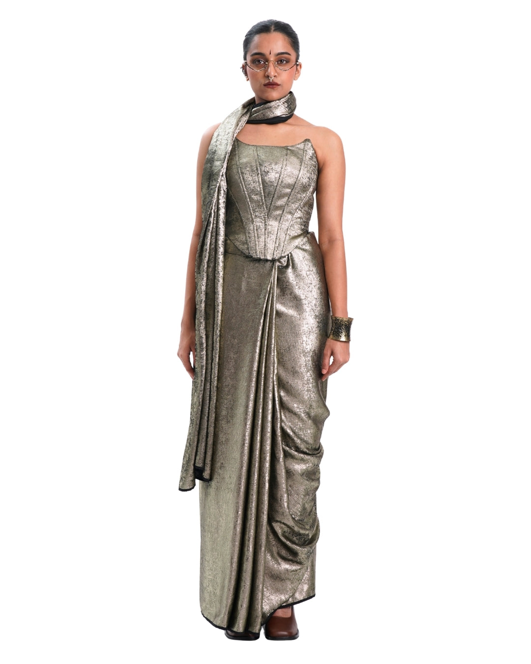 ANTIQUE GOLD SHIMMER SAREE