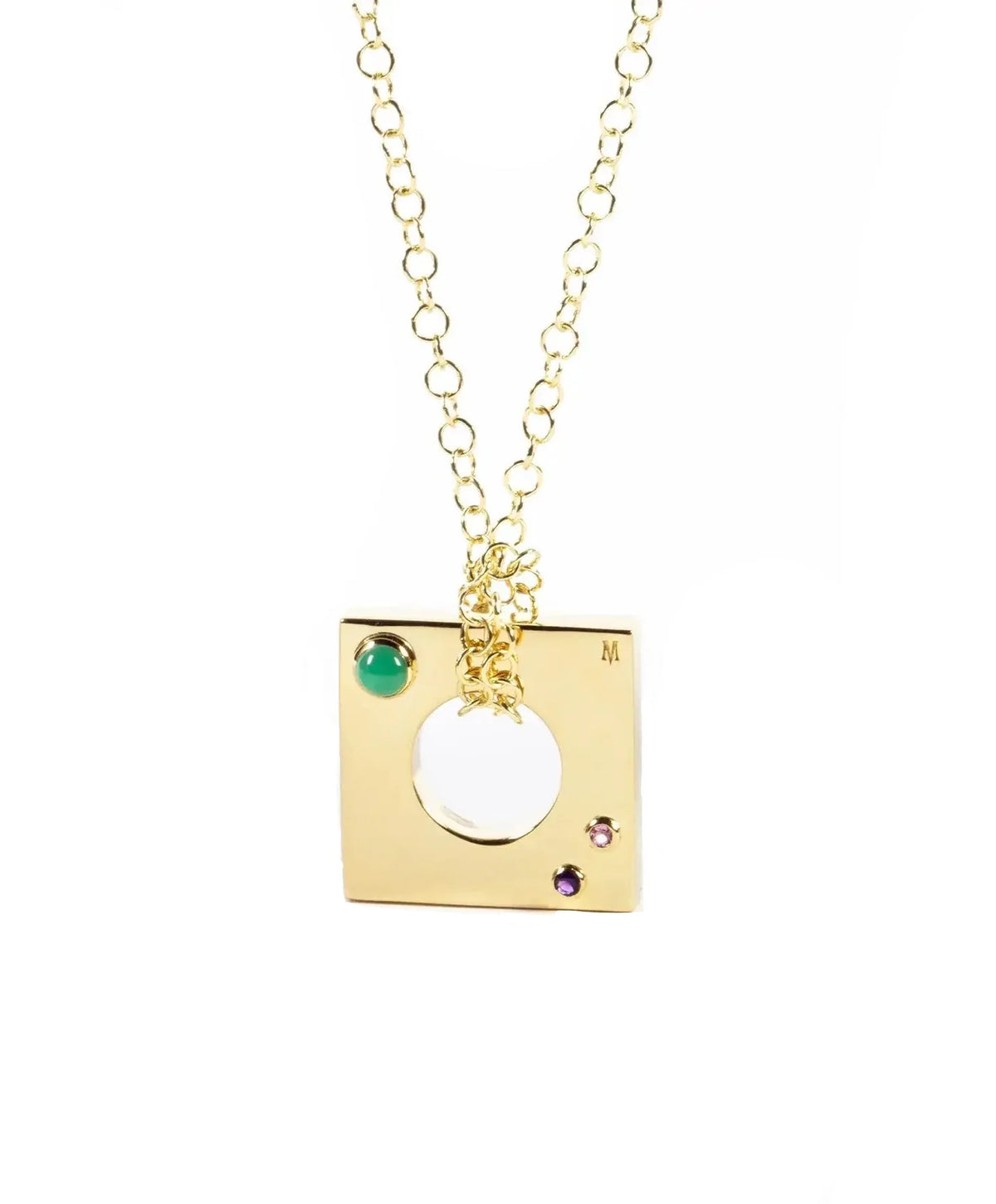 Edge Pendant Loopless with Gems