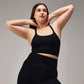 SEAMLESS CROSS BRA - BLACK