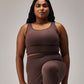 SEAMLESS SQUARE BRA - COFFEE