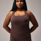 SEAMLESS RACERBACK TOP - COFFEE