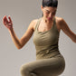 SEAMLESS RACERBACK TOP - LALA GREEN