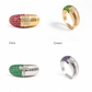Half & Half Letter Ring