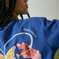 BLUE OVERSIZED T-SHIRT IN THE BUTTERFLY ANATOMY PRINT