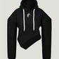 Cotton Fleece Asymmetric Hoodie