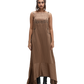 RUCH HOUR DRESS - BROWN