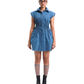 CREASED DRESS- BLUE