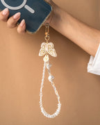 WHITE ELARA SHORT PHONE STRAP