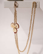 CREME FLOWER LONG PHONE STRAP