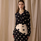 Cream Polka Print Scarf