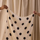 Cream Polka Print Scarf