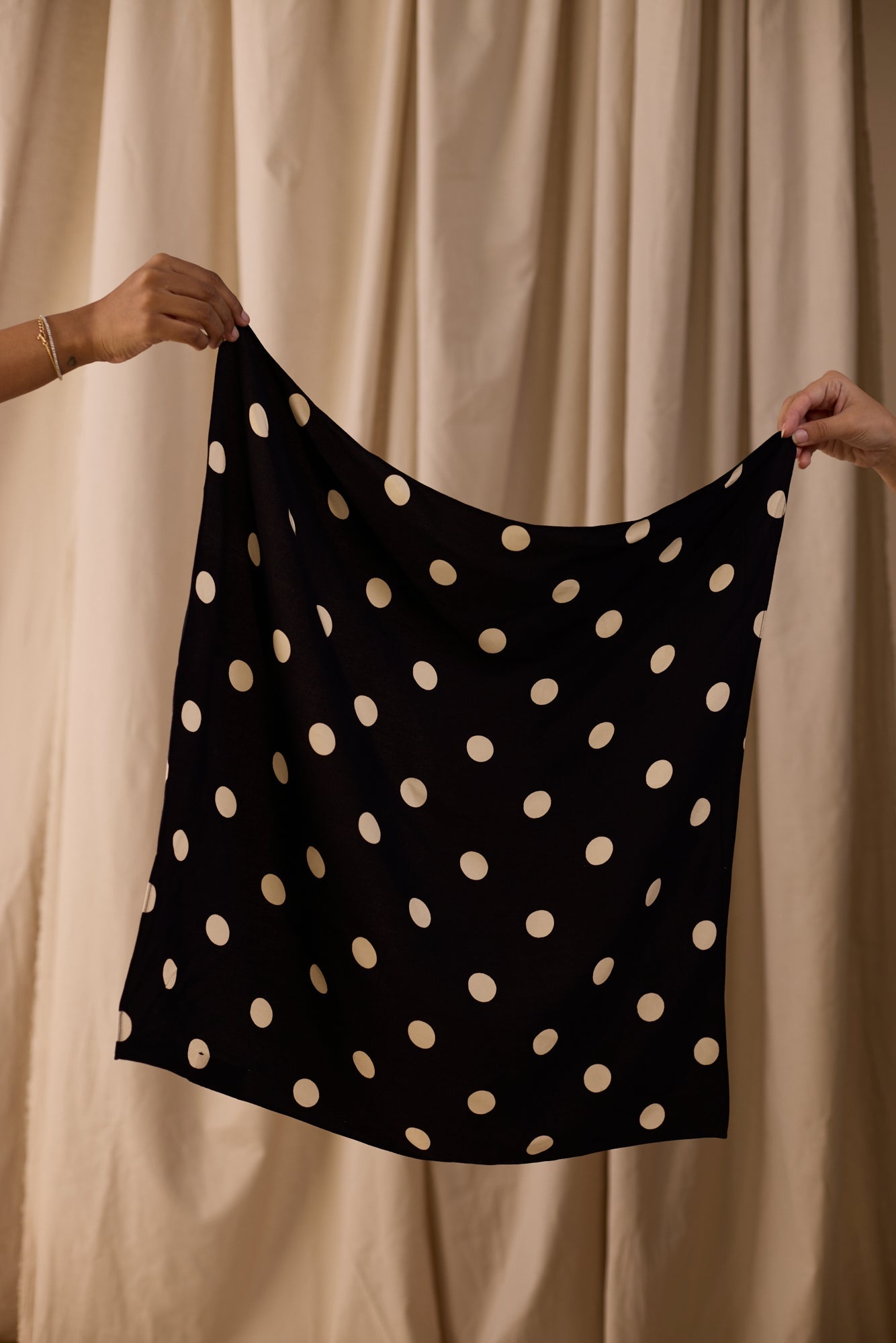 Black Polka Dot Scarf
