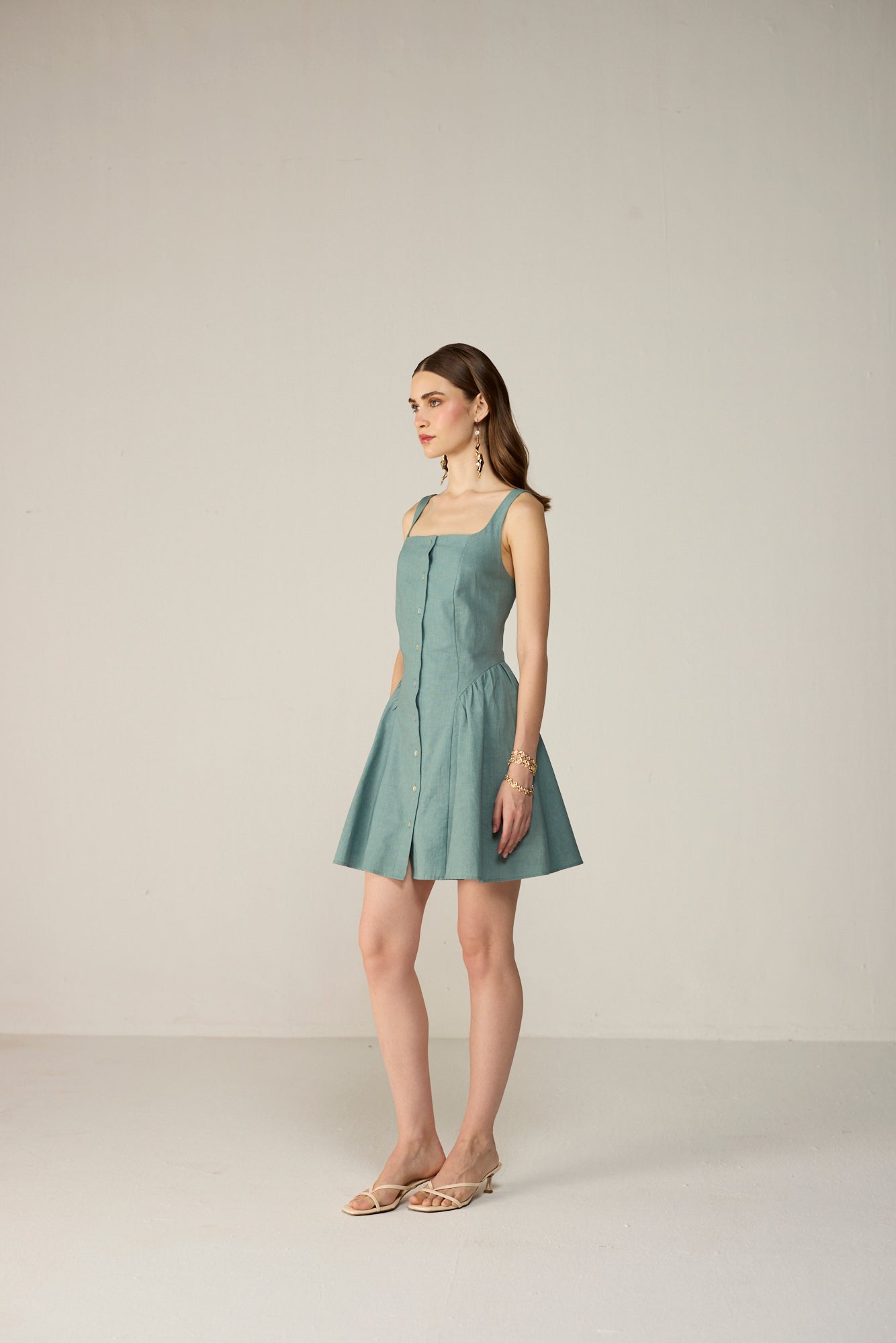 Leya Mini Dress - Arctic Teal