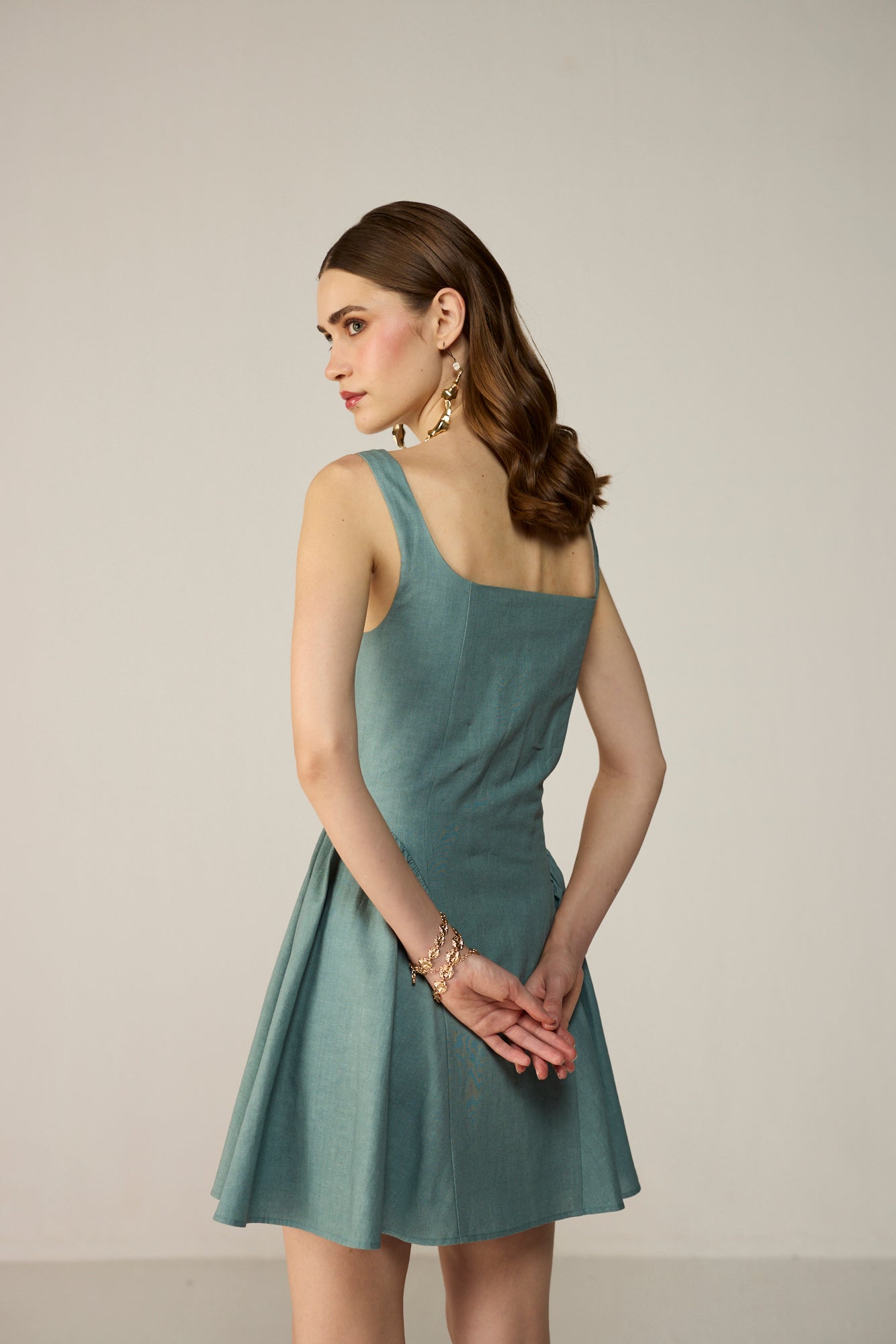 Leya Mini Dress - Arctic Teal