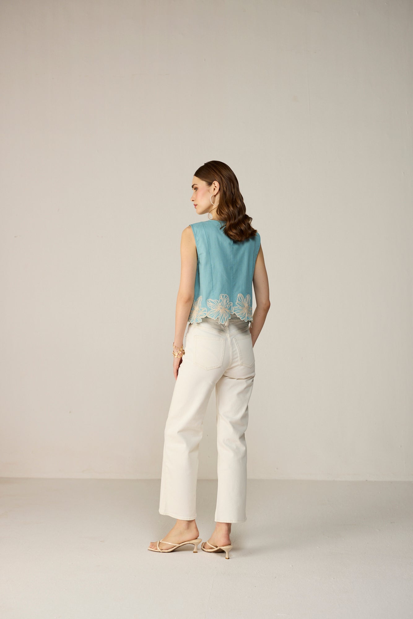 Fiora Blouse - Dusty Aqua