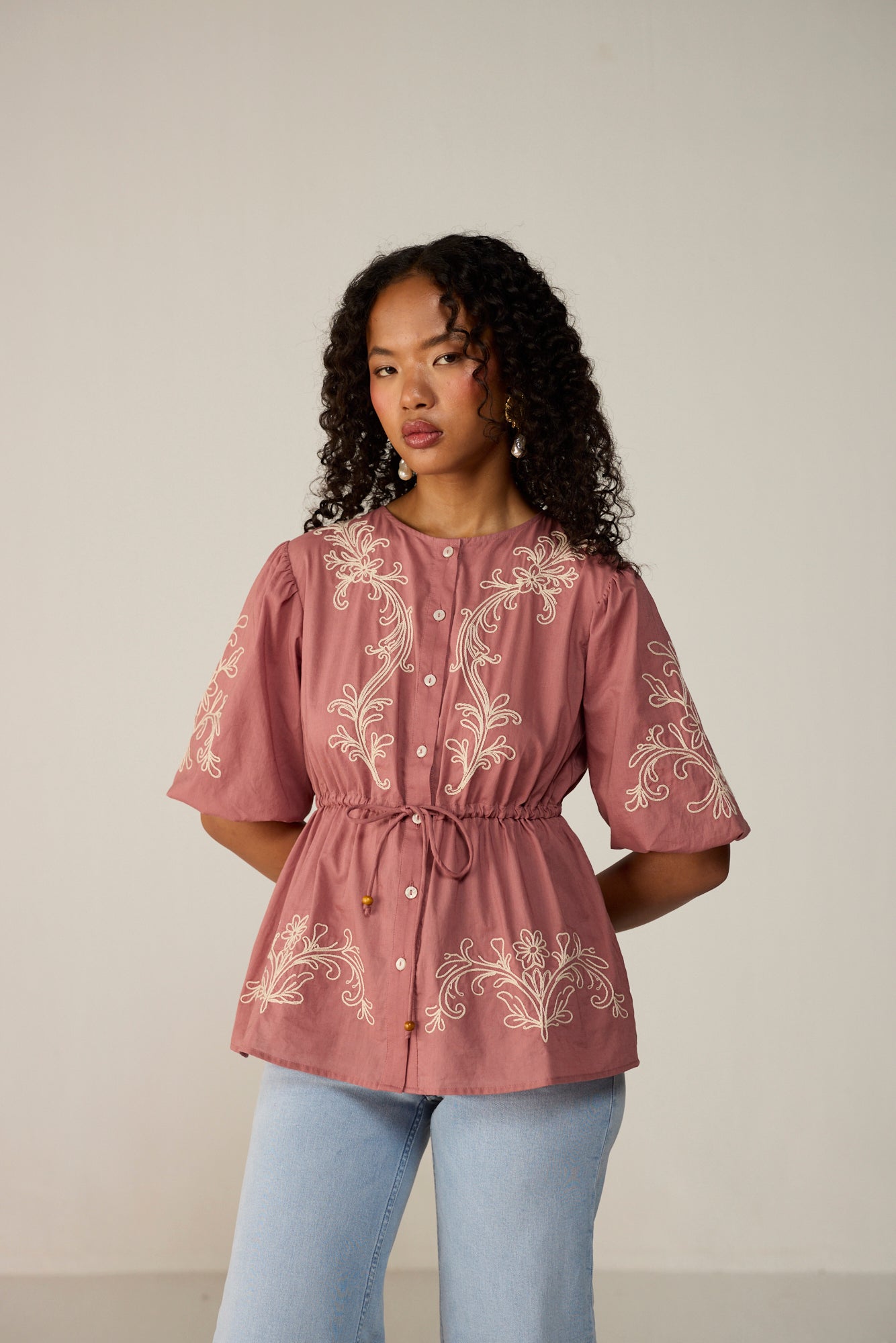 Vivia Blouse - Mauve