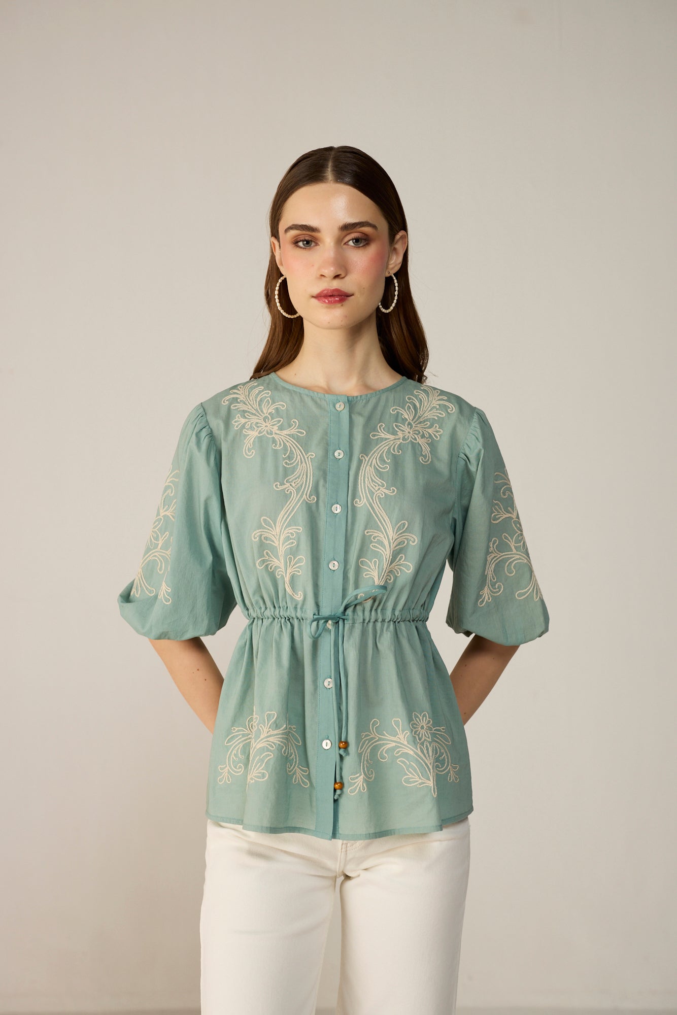 Vivia Blouse - Nordic Teal