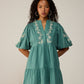 Dove Mini Dress - Lagoon Teal
