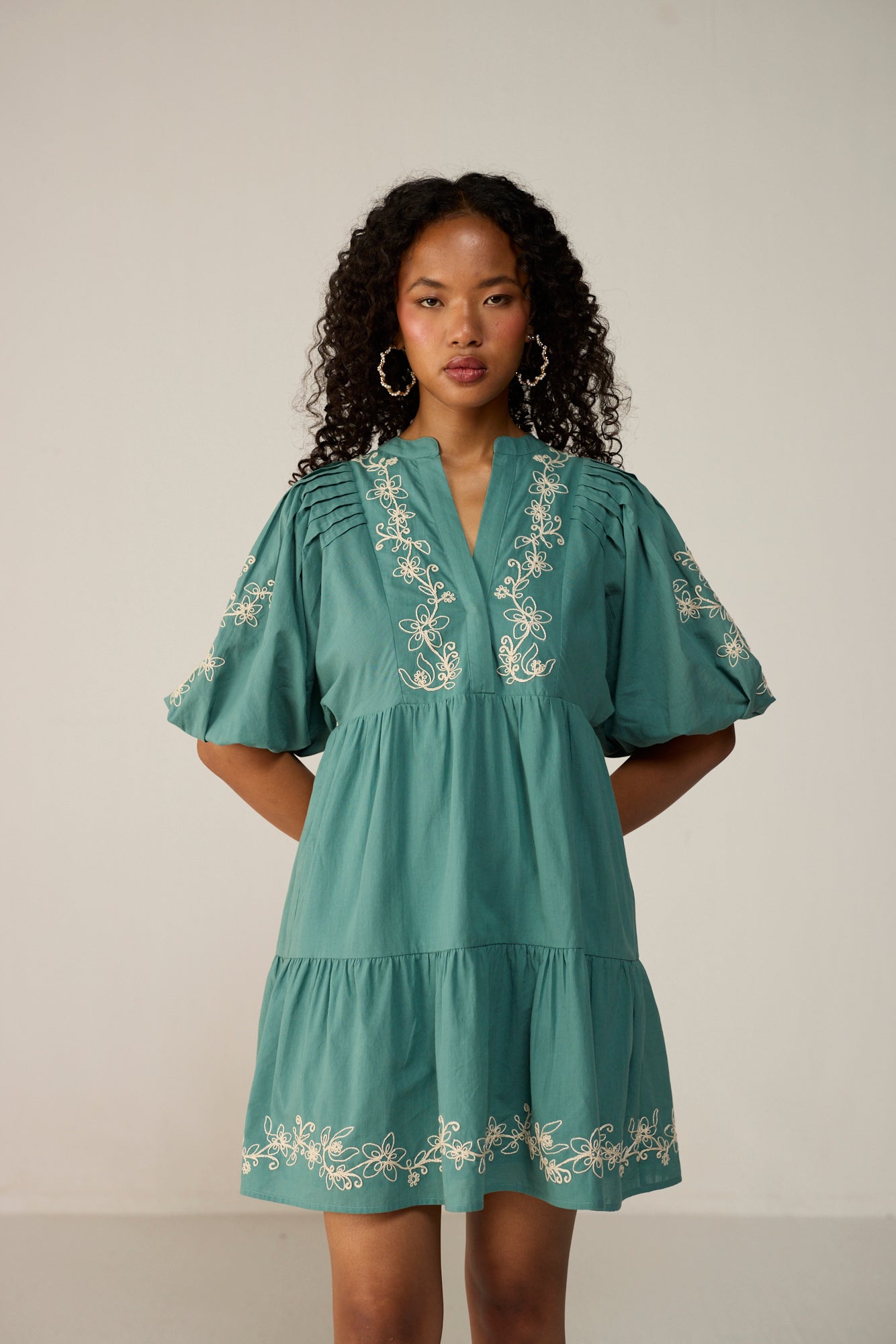 Dove Mini Dress - Lagoon Teal