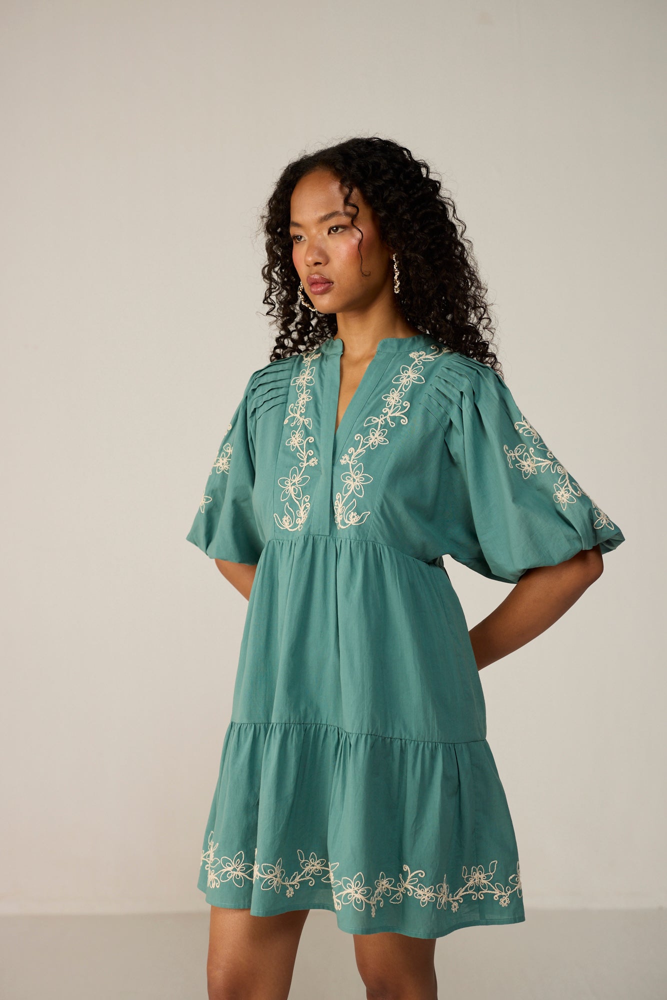 Dove Mini Dress - Lagoon Teal