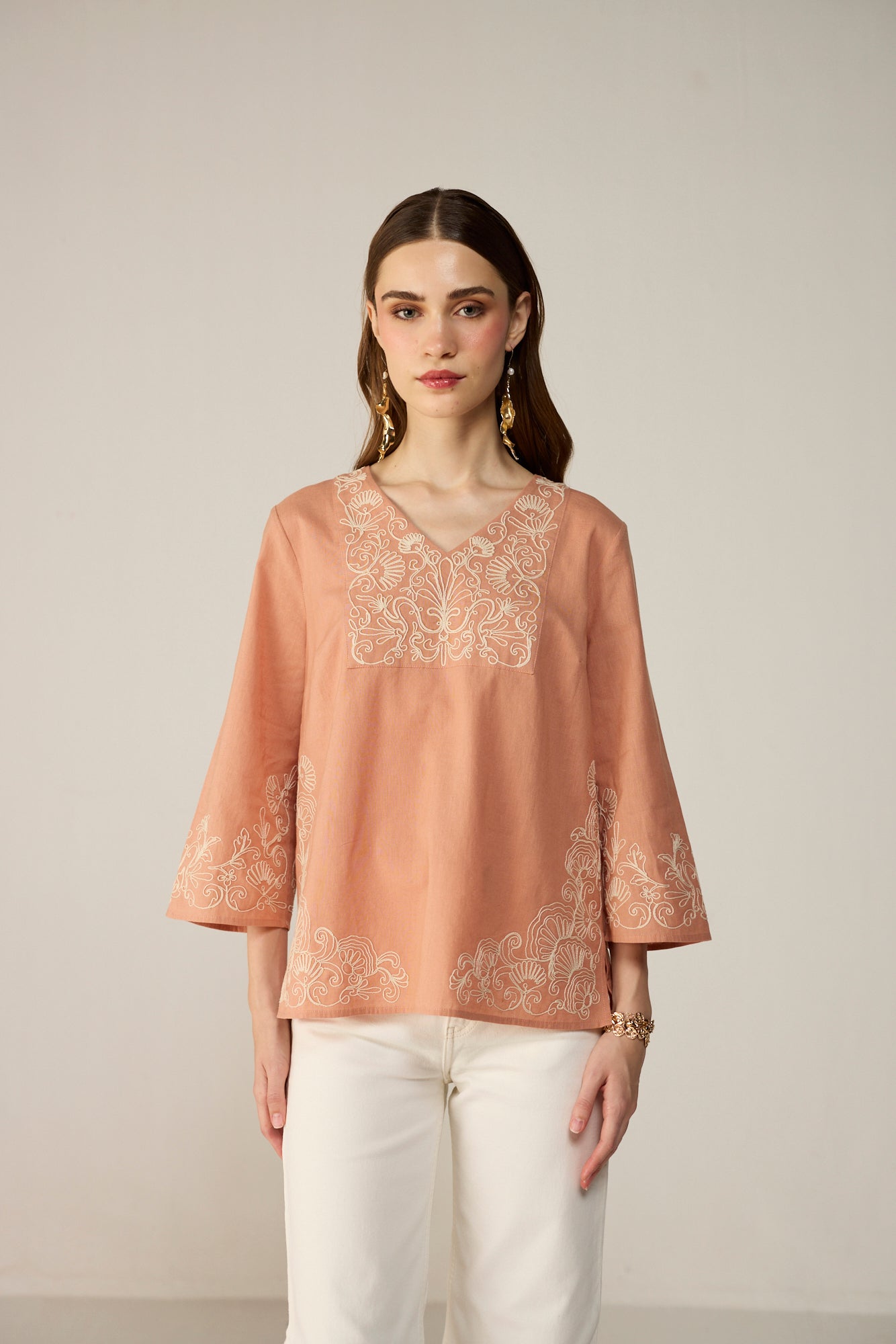 Emma Blouse - Salmon Pink