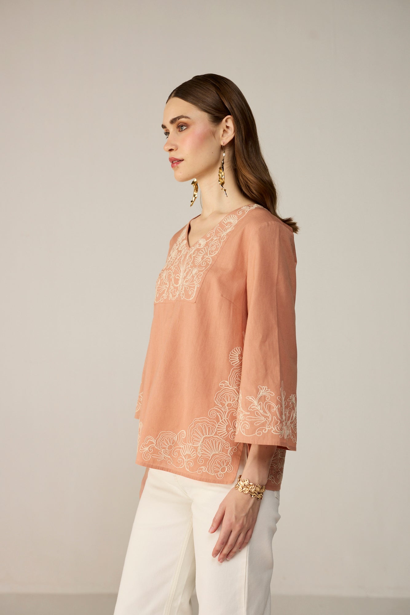 Emma Blouse - Salmon Pink