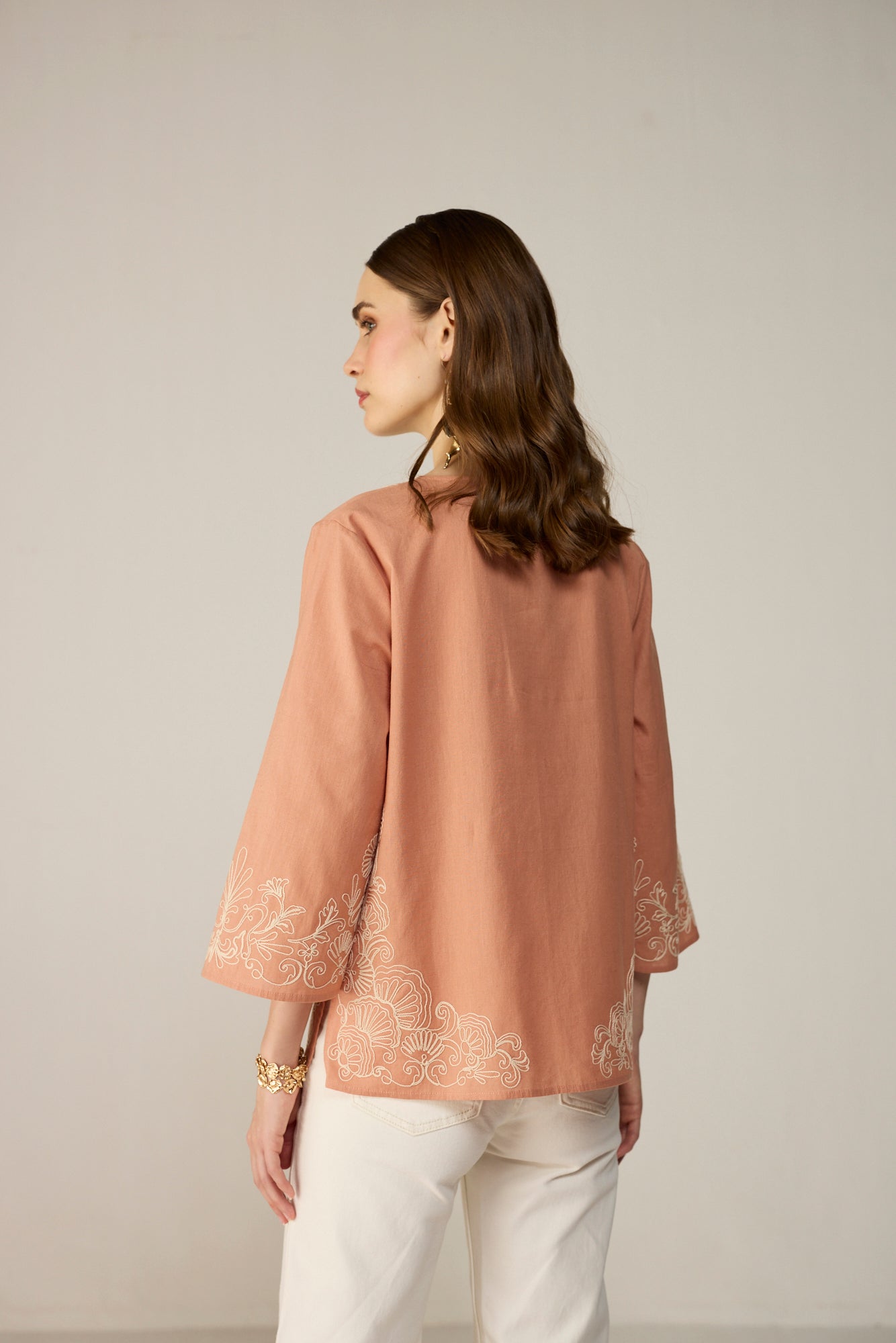 Emma Blouse - Salmon Pink