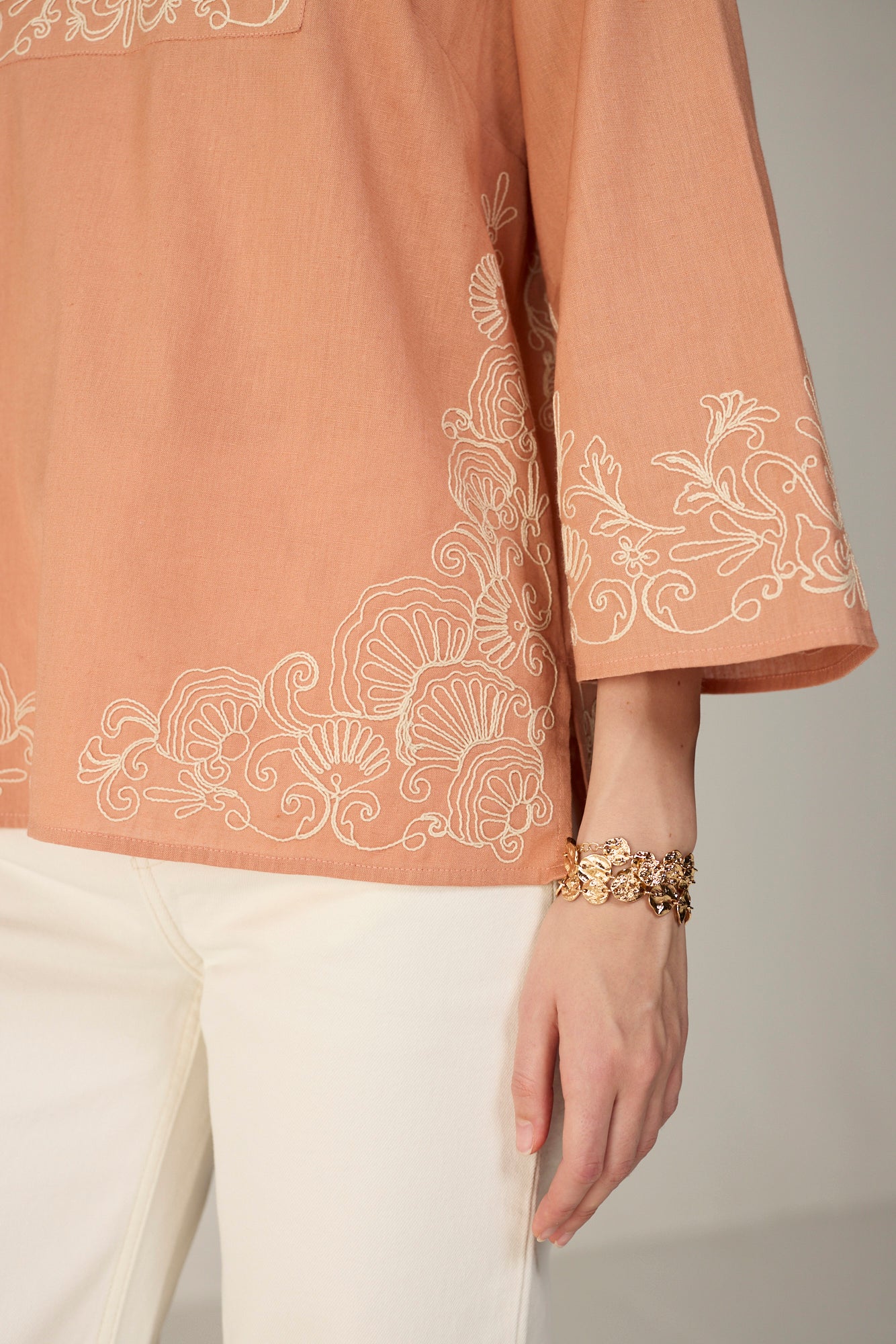 Emma Blouse - Salmon Pink