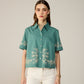 Malibu Crop Shirt - Lagoon Teal