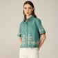 Malibu Crop Shirt - Lagoon Teal