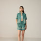 Malibu Crop Shirt Co-ord Set - Lagoon Teal