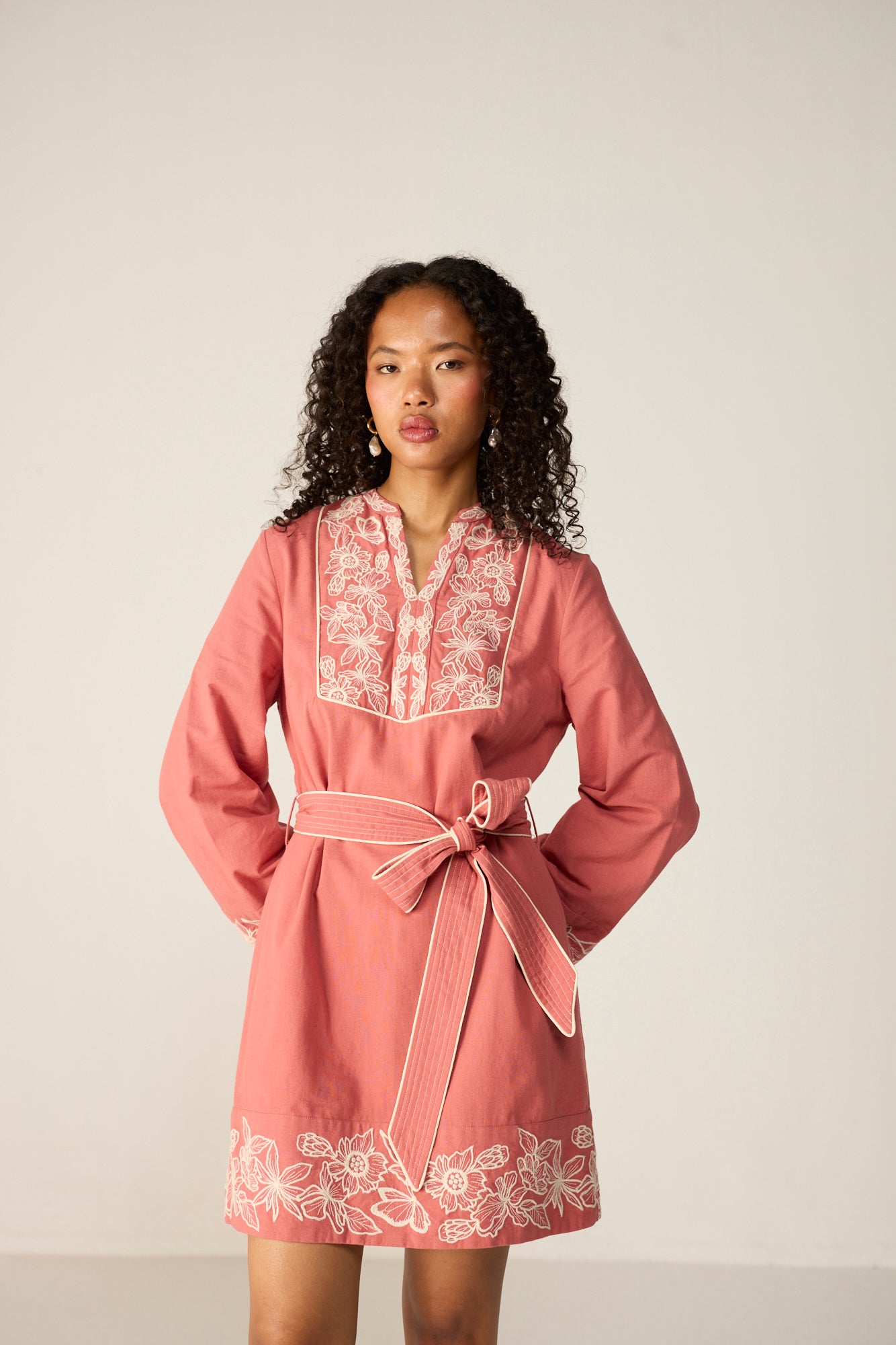 Roselle Mini Dress - Terracotta