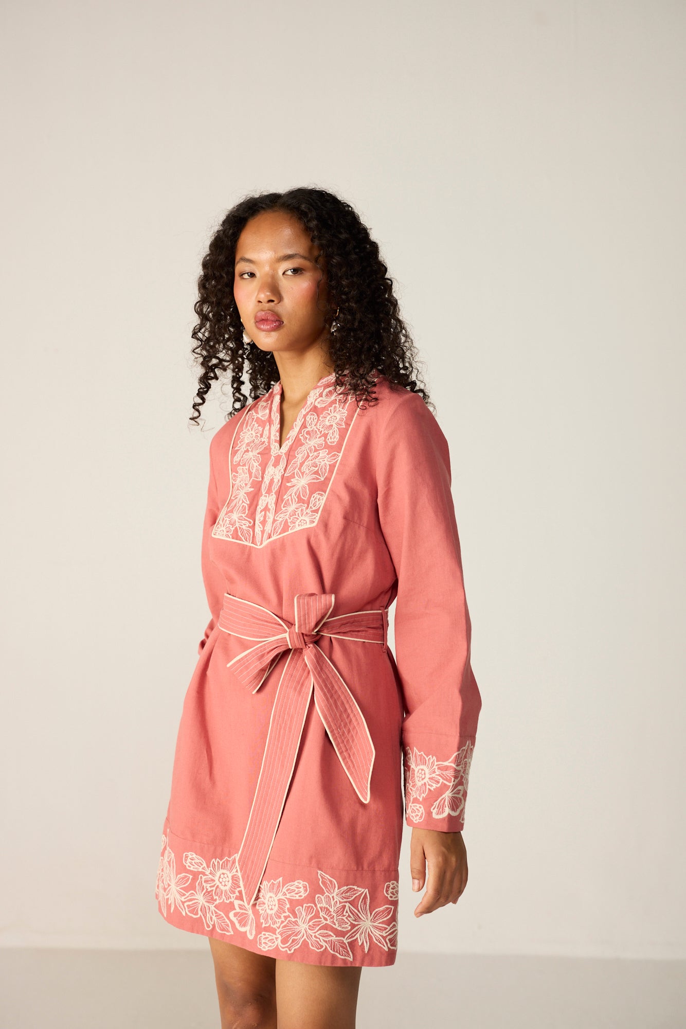 Roselle Mini Dress - Terracotta