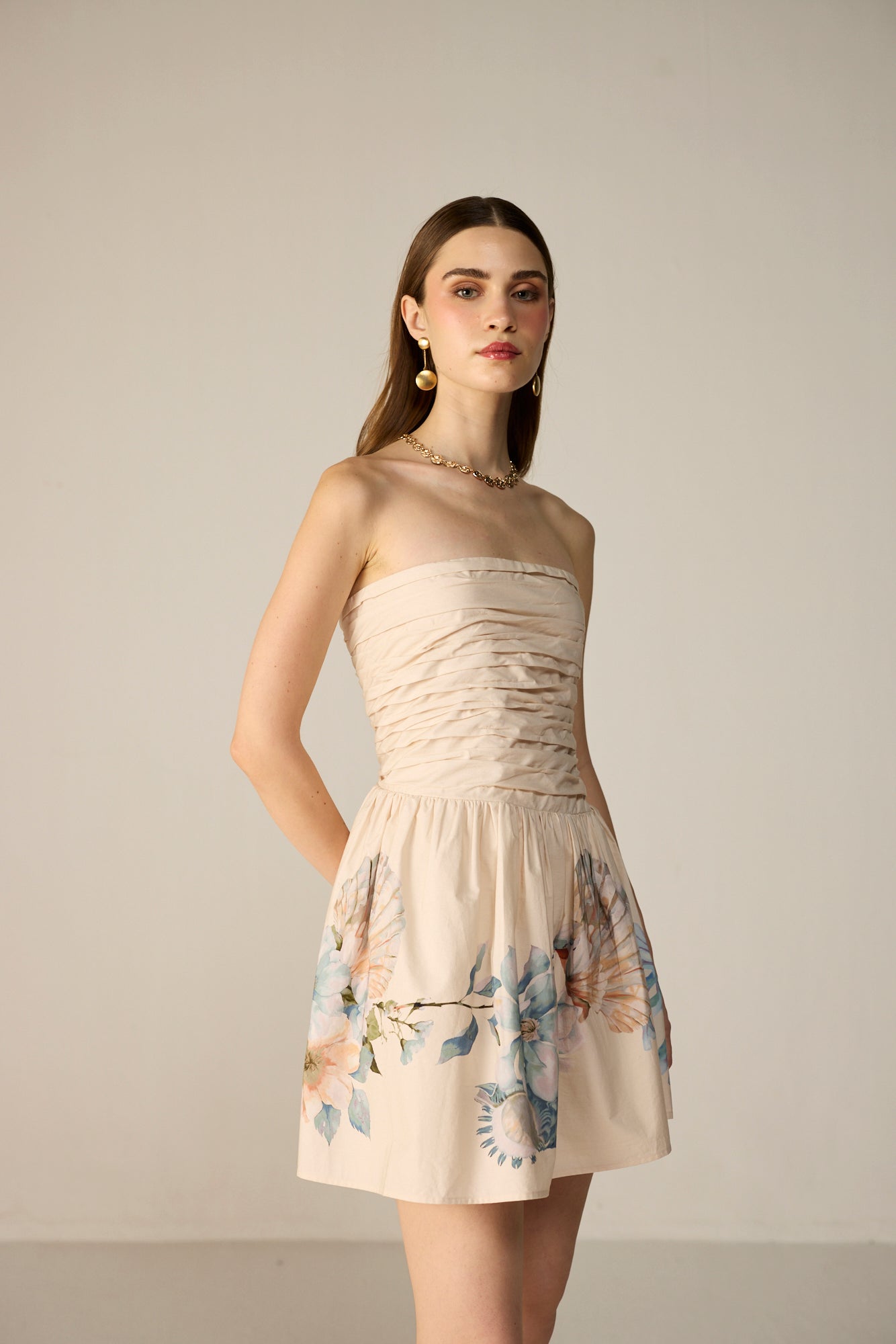 Evara Mini Dress - Marine Veil