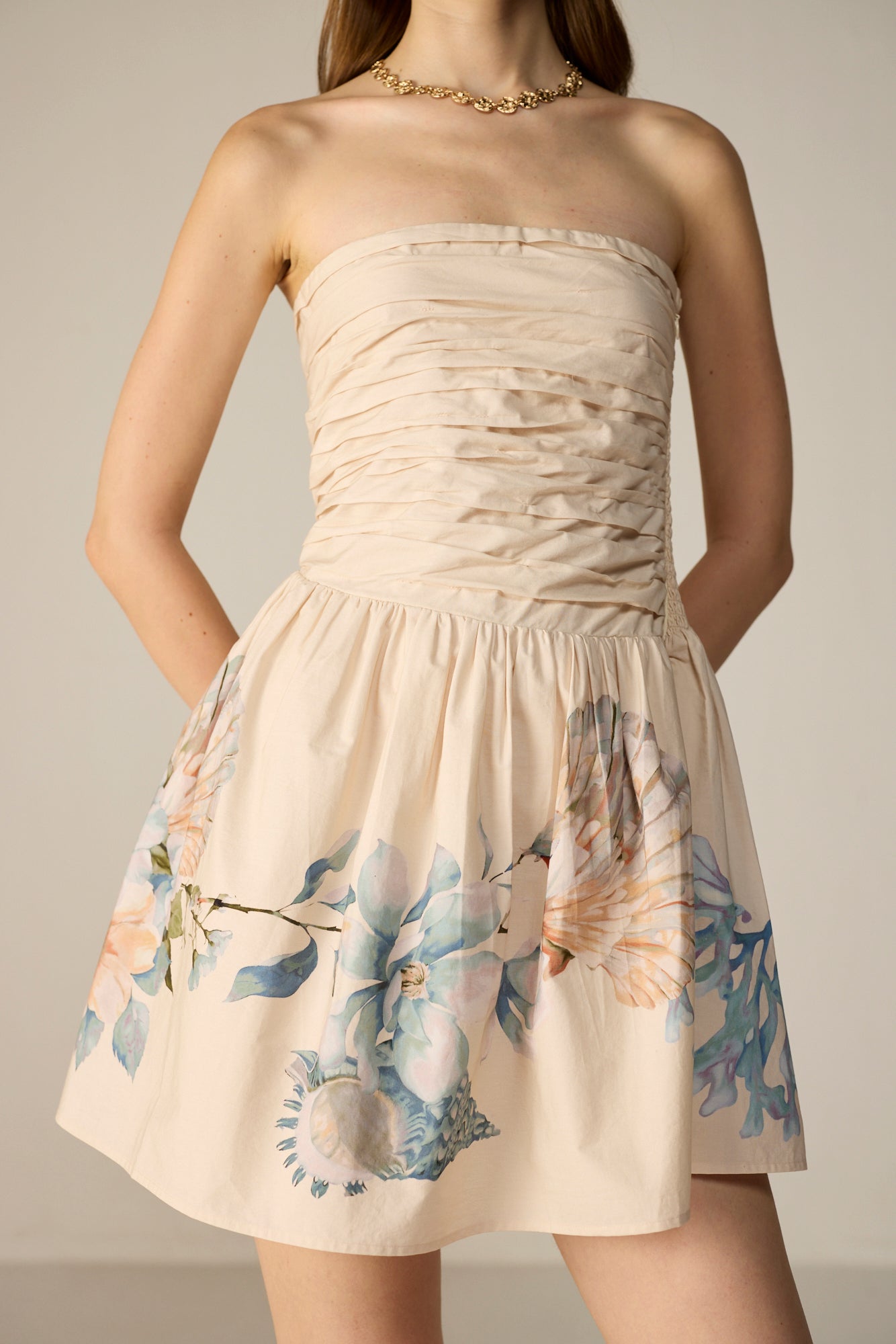 Evara Mini Dress - Marine Veil