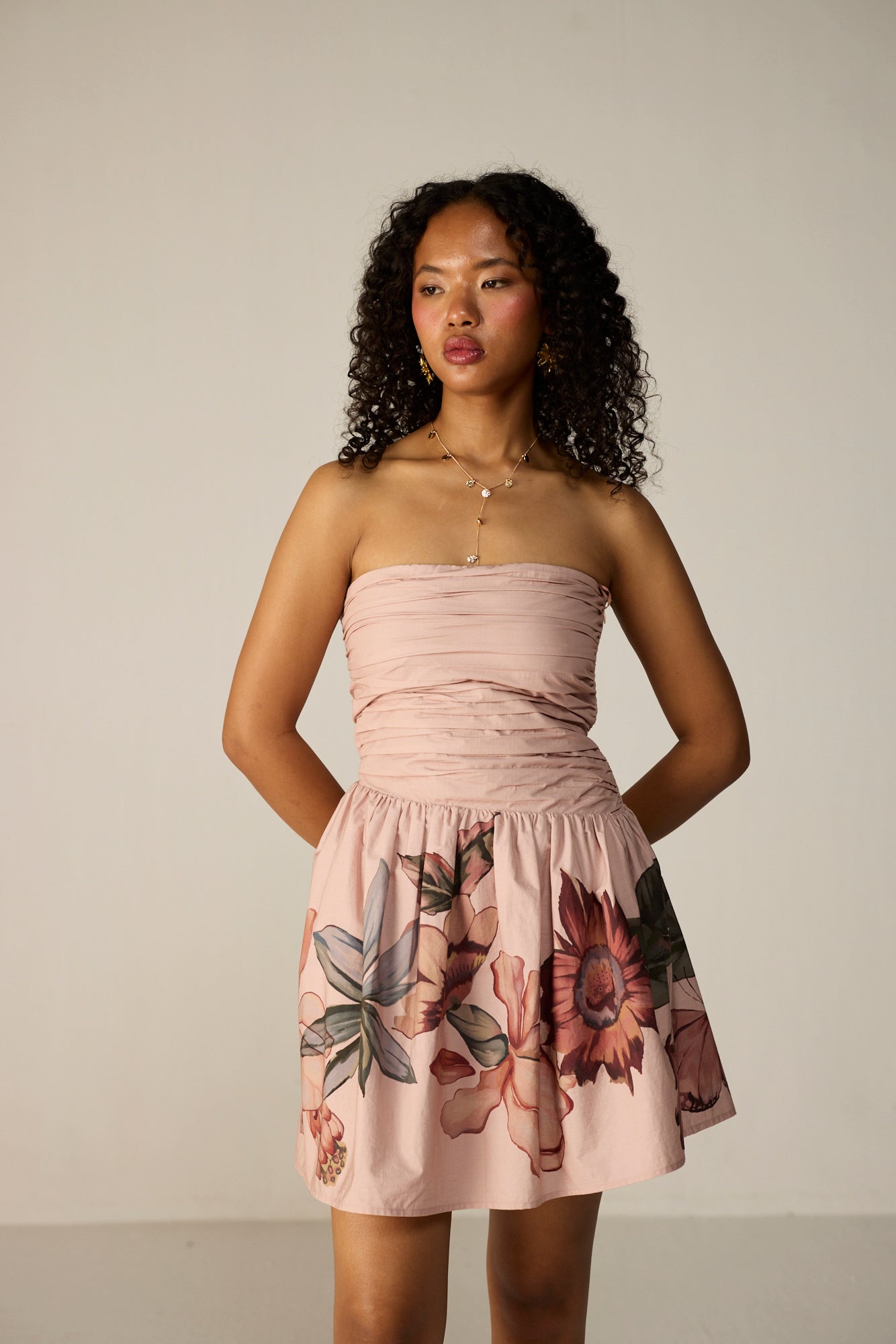 Evara Mini Dress - Blush Meadow
