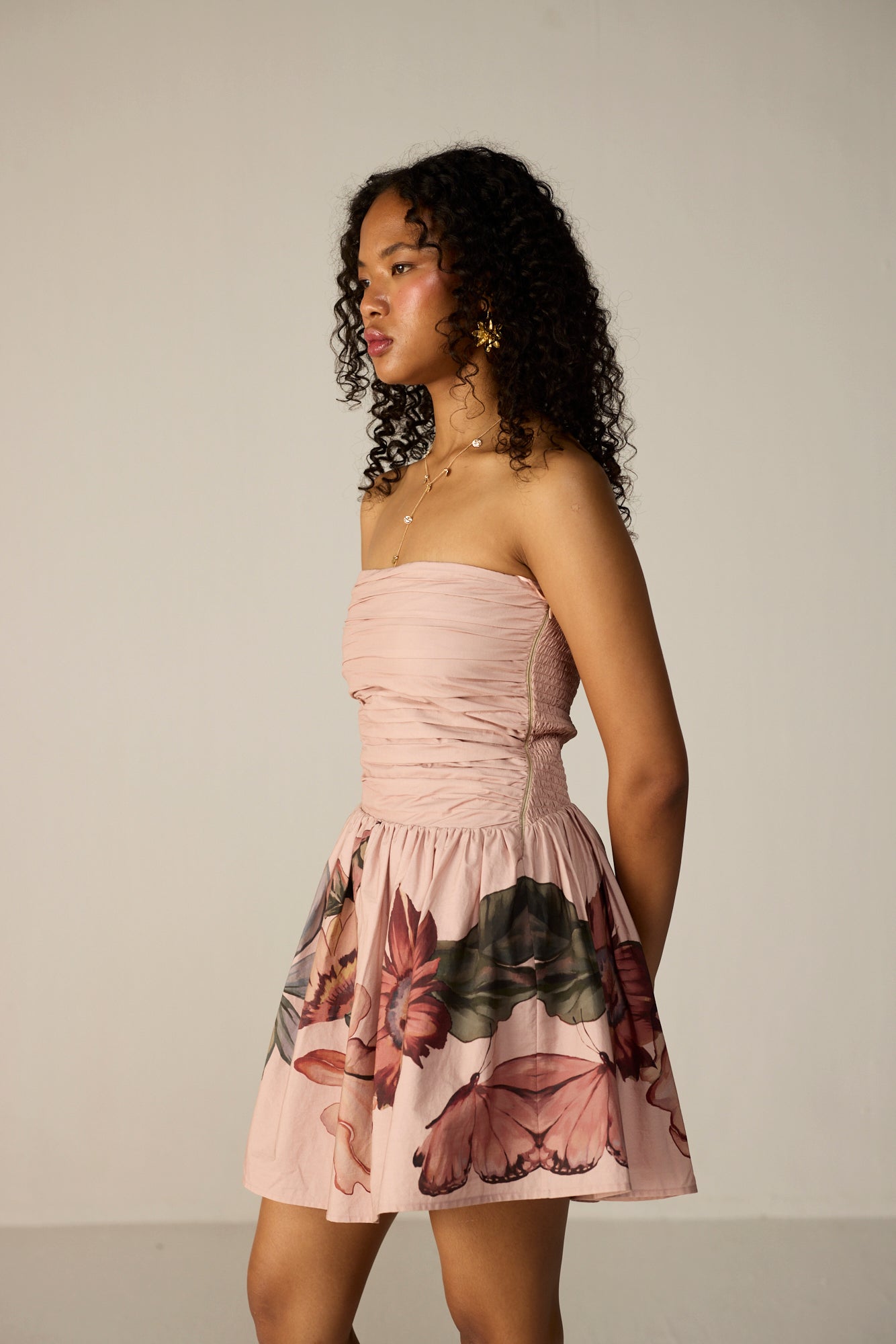 Evara Mini Dress - Blush Meadow