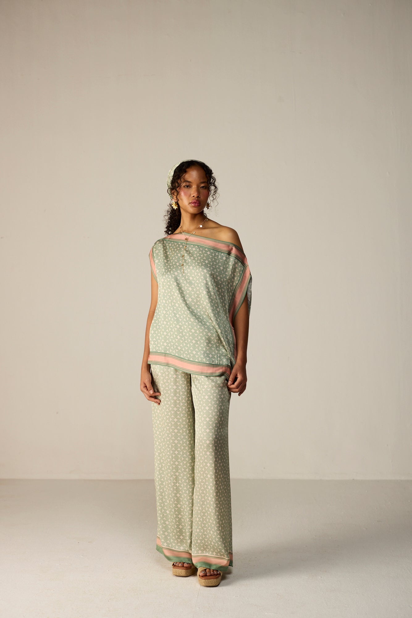 Freya Top Co-ord Set - Orbit Sage