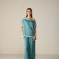 Freya Top Co-ord Set - Arctic Lattice