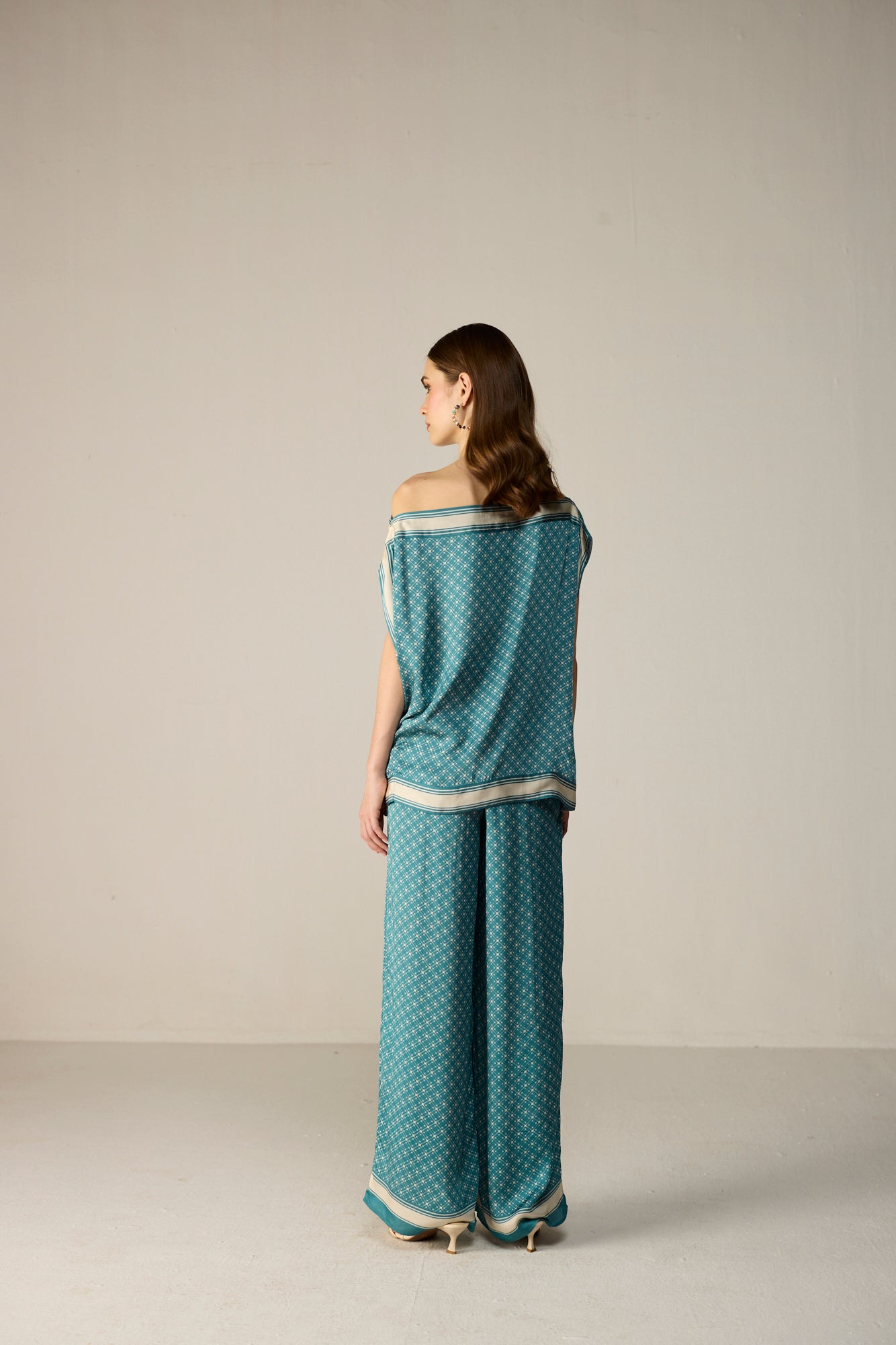 Freya Top Co-ord Set - Arctic Lattice