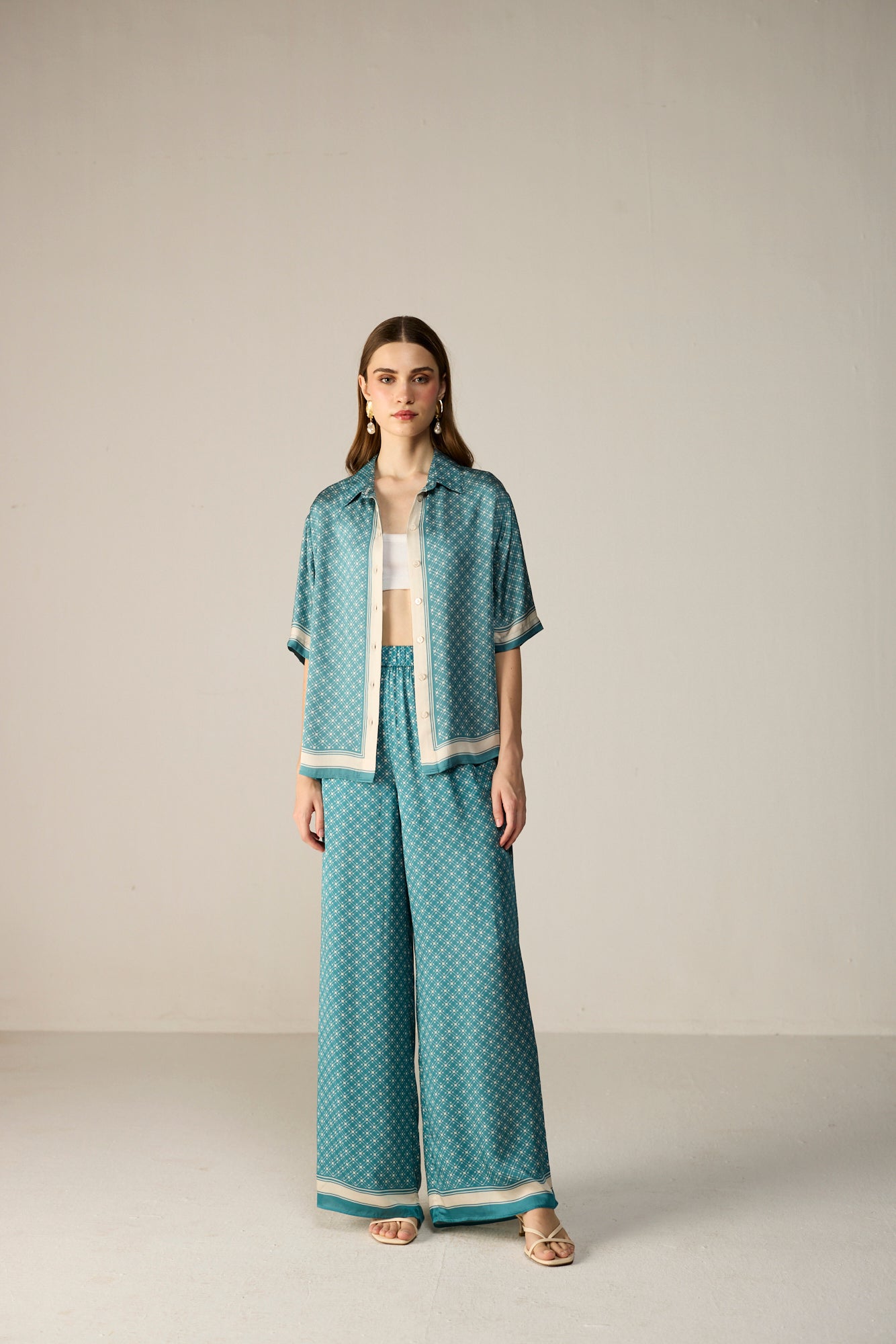Noah Shirt Co-ord Set - Arctic Lattice